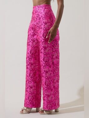 NWT Sugarlips Harrington Jacquard Hestia Wide Leg Pants